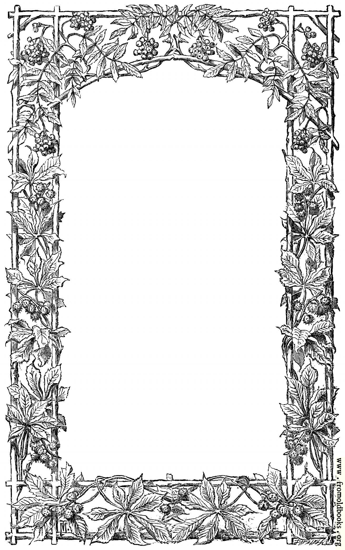 Victorian vine-leaf page border