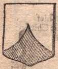 [shield with curved triangular shaded area with point in centre, extending downwards to fill the bottom third of the shield