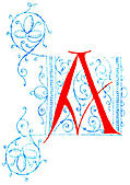 Letter A from Fifteenth Century No. 4