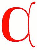 Clip-art; calligraphic decorative initial capital letter C from XIV. Century  No. 1