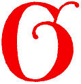 Clip-art; calligraphic decorative initial capital letter G from XIV. Century  No. 1