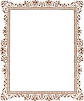 Decorative clip-art Victorian border, antique brown, from The Art of Illuminating As Practised in Europe from the Earliest Times (1860); hits this month: 603