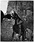 Victor Hugo amongst the rocks at Jersey