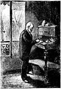 Victor Hugo at his writing desk