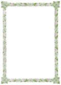 [Picture: Ten-piece floral border, green and purple]