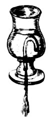 [Picture: Plate XCIX.—Hydrostatics.—Fig. 8. Cup of Tantalus (no letters)]