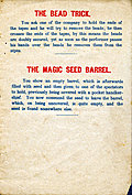 [Picture: Page 4: The Bead Trick and The Magic Seed Barrel.]