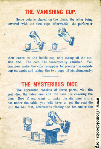[Picture: Page 6: The Vanishing Cup; The Mysterious Dice.]