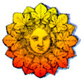 [Picture: Bacchus with sun-face]