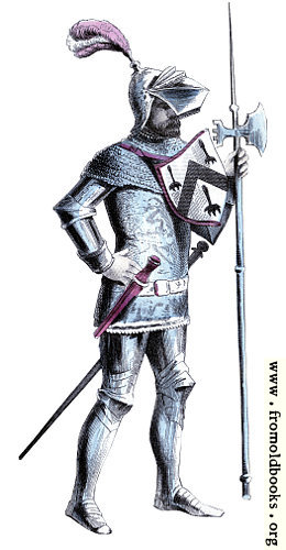 [Picture: Costume of Fifteenth Century Pikeman]