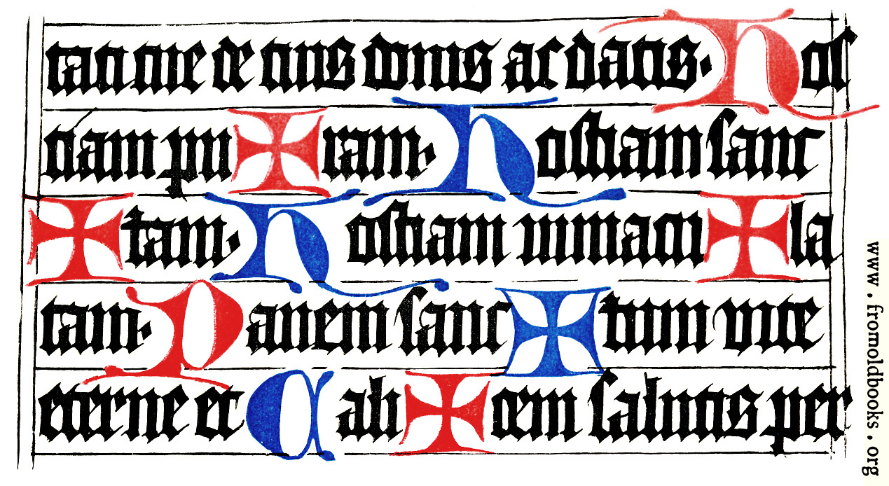 [Picture: Specimen of the Würzburg Missal.  Written about 1470 or 1480.]