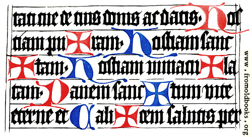 [Picture: Specimen of the Würzburg Missal.  Written about 1470 or 1480.]