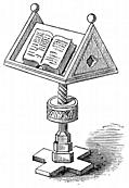 [Picture: Reading Desks. MS. Bodleian Library. (detail)]