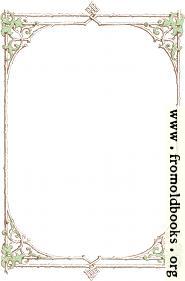 [Picture: Free clip-art: Victorian border of brown twigs and green leaves]