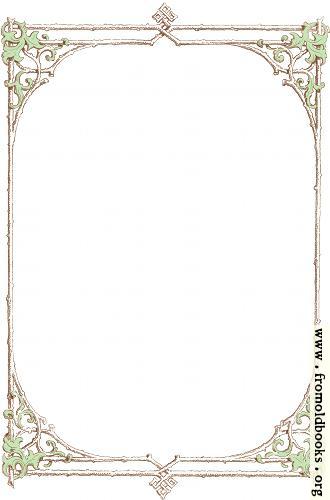 [Picture: Free clip-art: Victorian border of brown twigs and green leaves]