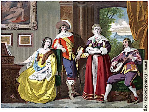 [Picture: Cavalier Costumes, Time of Charles II. A.D. 1670.]