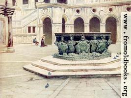 [Picture: 63.—Bronze Well-Head by Alberghetti—Courtyard of the Palazzo Ducale.]