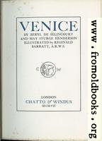 [picture: Title Page, Venice]