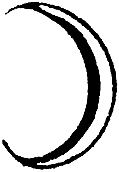 [Picture: Astrological symbols for Monday: Planetary Sign for the Moon]