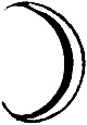 [Picture: Astrological symbols for Monday: Planetary Sign for the Moon]