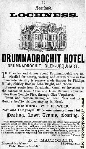 [Picture: Old Advert: 12: Drumnadrochit Hotel at Lochness]