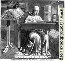 Scriptorium Monk at Work