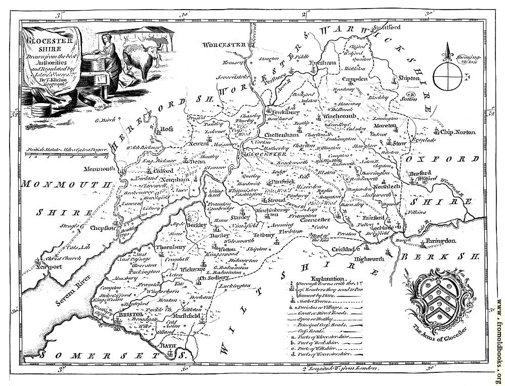 [Picture: Eighteenth-Century Map of Gloucestershire]