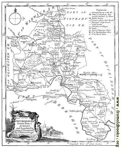 [Picture: Antique Eighteenth-Century Map of Oxfordshire]