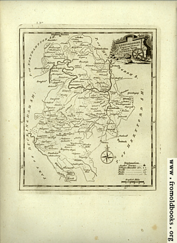 [Picture: Antique Map of Bedfordshire]