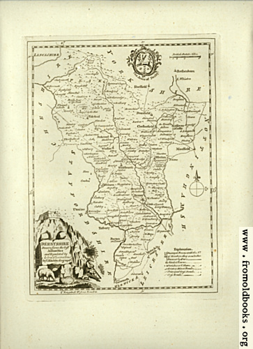 [Picture: Antique Map of Derbyshire]