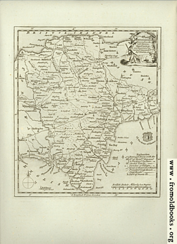 [Picture: Antique Map of Devonshire]