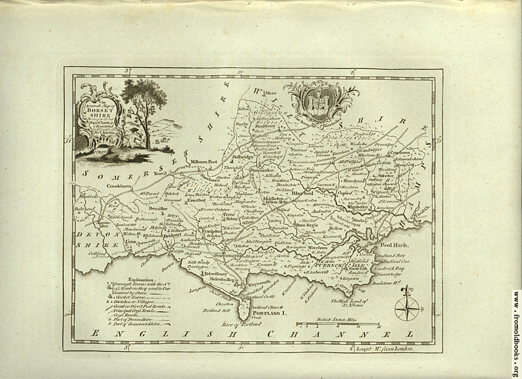 [Picture: Antique Map of Dorsetshire]