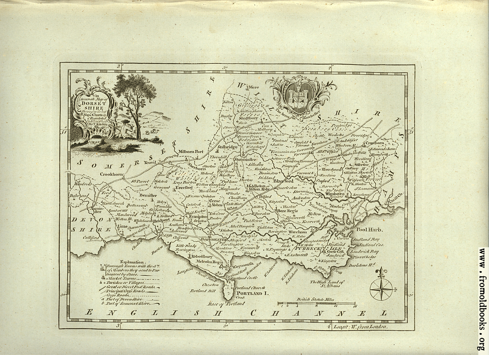 [Picture: Antique Map of Dorsetshire]