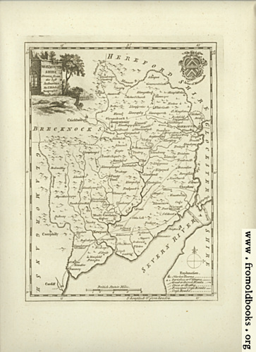 [Picture: Antique Map of Monmouthshire]
