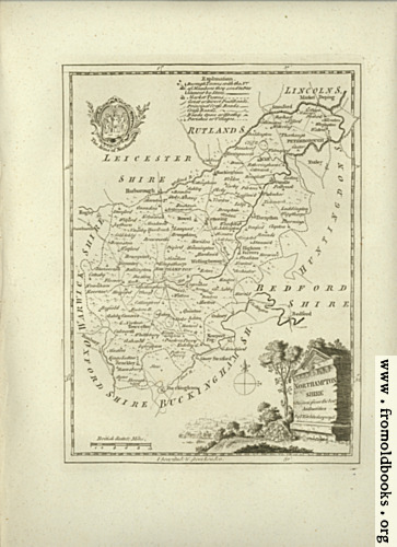 [Picture: Antique Map of Northamptonshire]