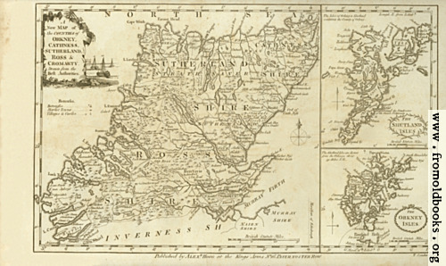 [Picture: Antique Map of Orkney, Cathness, Sutherland, Ross and Cromarty]