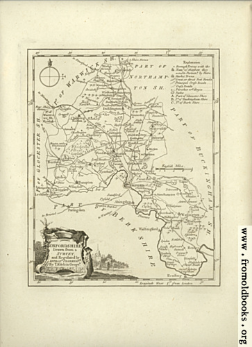 [Picture: Antique Map of Oxfordshire]