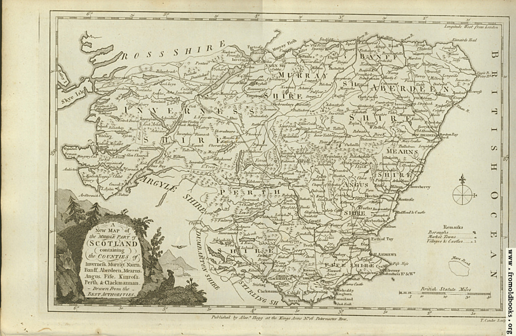 [Picture: Antique Map of the Middle Portion of Scotland]