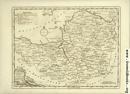 [Picture: Antique Map of Somersetshire]