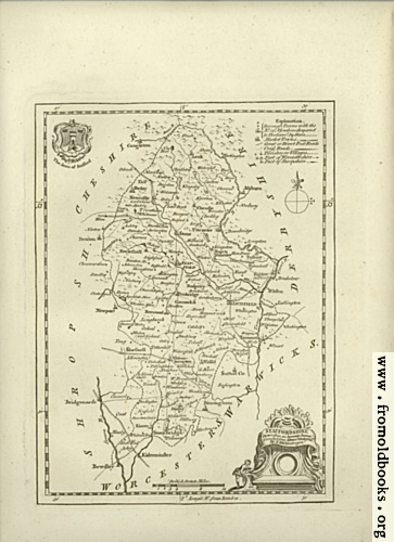 [Picture: Antique Map of Staffordshire]
