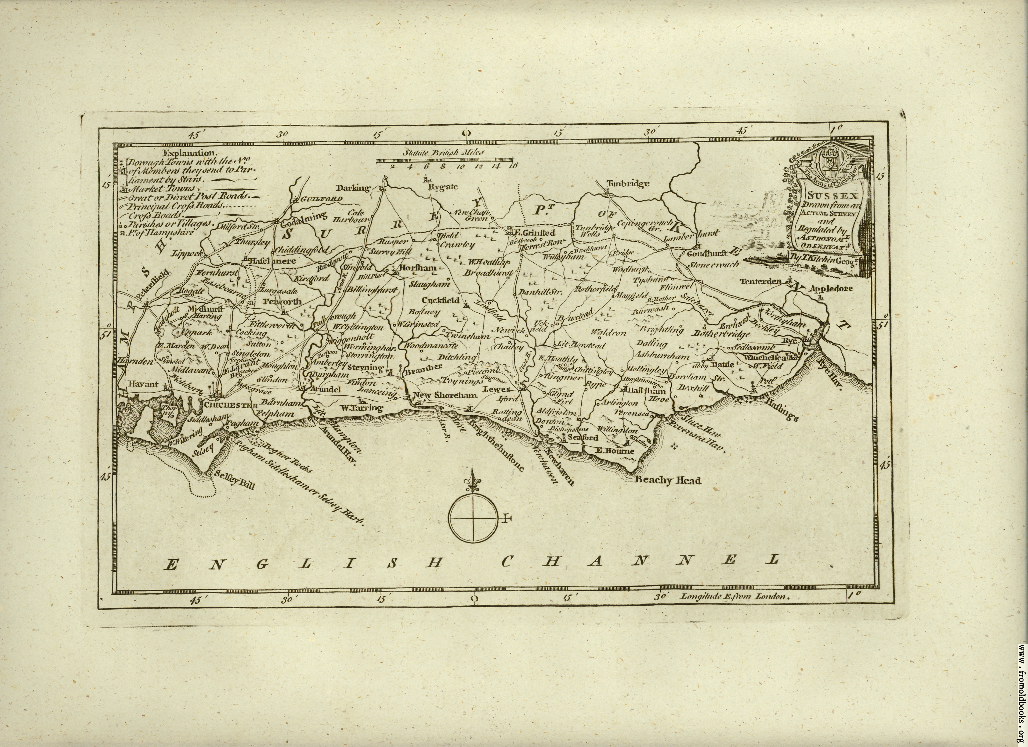 [Picture: Antique Map of Sussex]