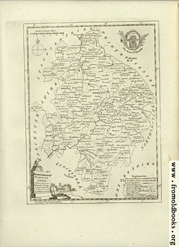 [Picture: Antique Map of Warwickshire]