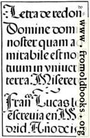 143.—Spanish Round Gothic Letters.  Francisco Lucas, 1577