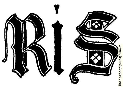 [Picture: Letters R and S from English gothic Letters, 15th Century]