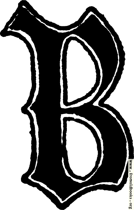 [Picture: Calligraphic letter “B” in 15th century gothic style]