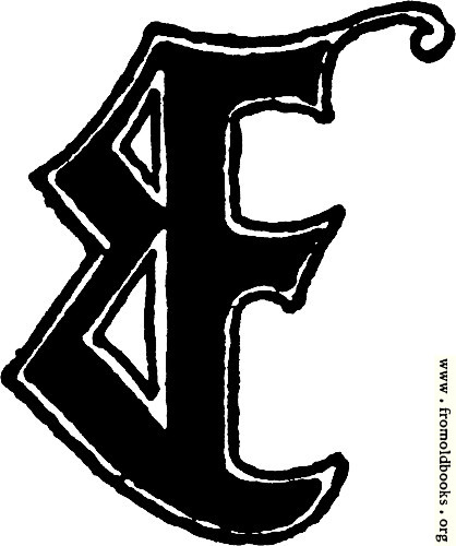 [Picture: Calligraphic letter “E” in 15th century gothic style]