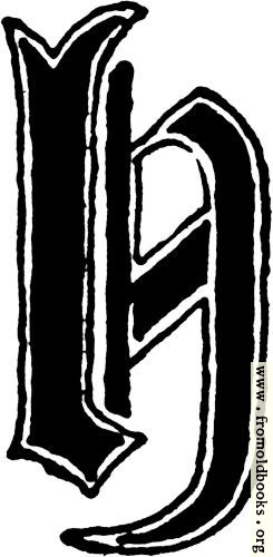 [Picture: Calligraphic letter “H” in 15th century gothic style]