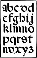 142.âItalian Round Gothic Small Letters. 16th Century.