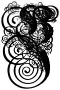 German Gothic Initials - Swirly Fraktur Blackletter Initial Letter B