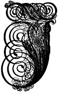 German Gothic Initials - Swirly Fraktur Blackletter Initial Letter J